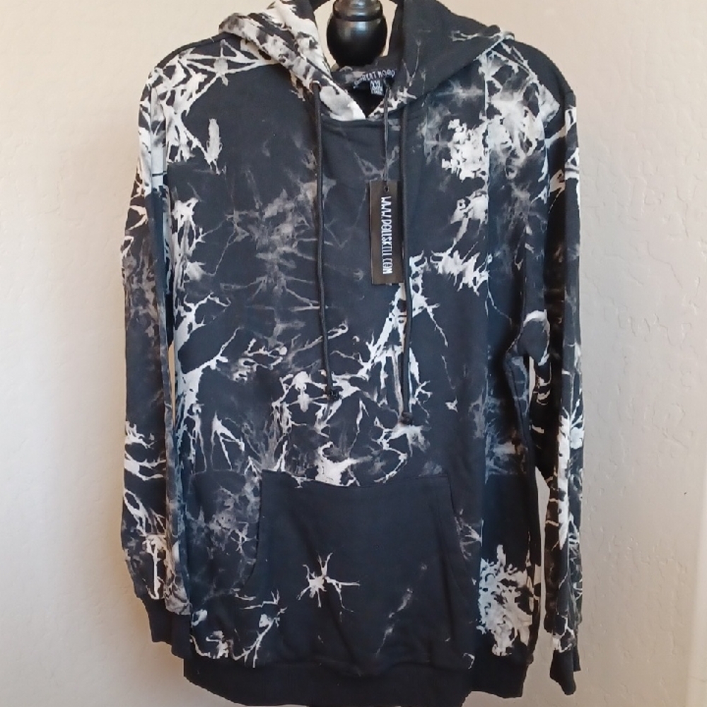 DOLLSKILL CURRENT MOOD XXL "WICKED DARK DREAMS" TIE DYED BLACK/WHITE